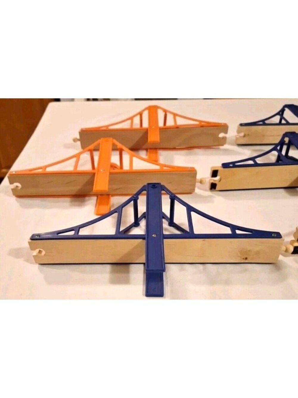 Train Bridge Suspension Wooden Railroad Riser Blocks READ - Picture 5 of 11